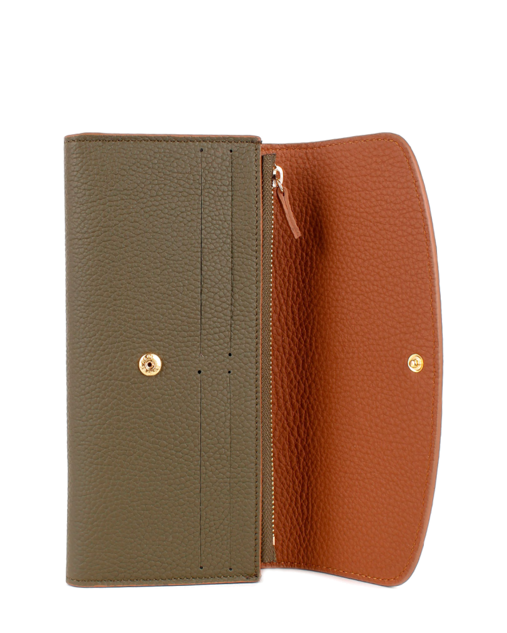 Cartera de piel italiana Verde 805-217.285