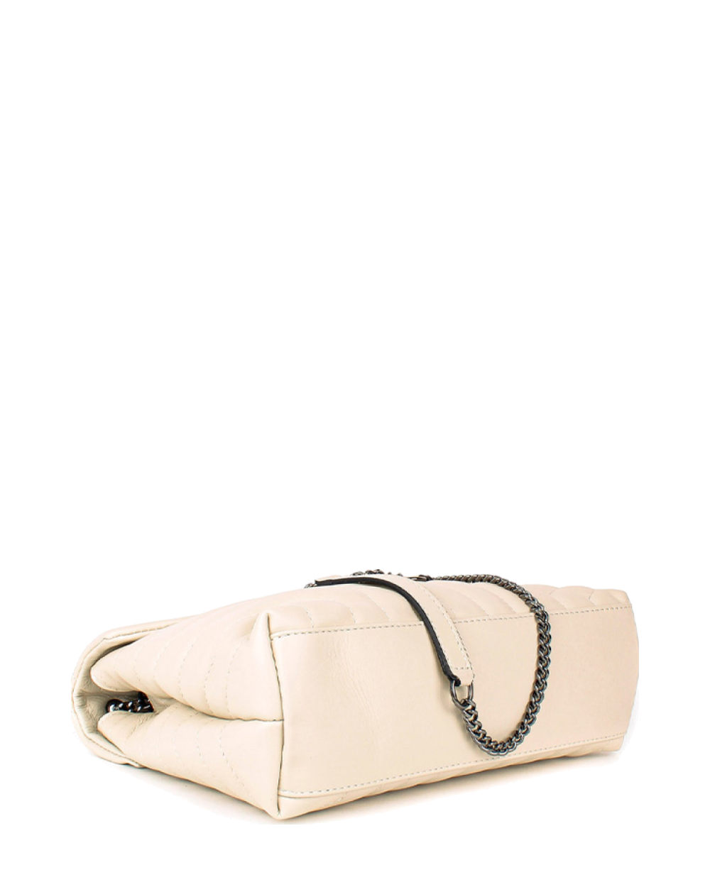 Bandolera de piel italiana Beige 5816-11-37