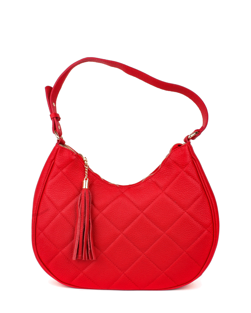 Bandolera de piel italiana Rojo 3322-13-37