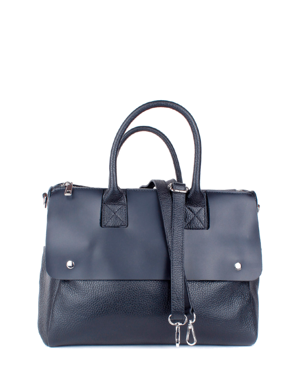 Bolso de mano de piel italiana Desireless  Negro