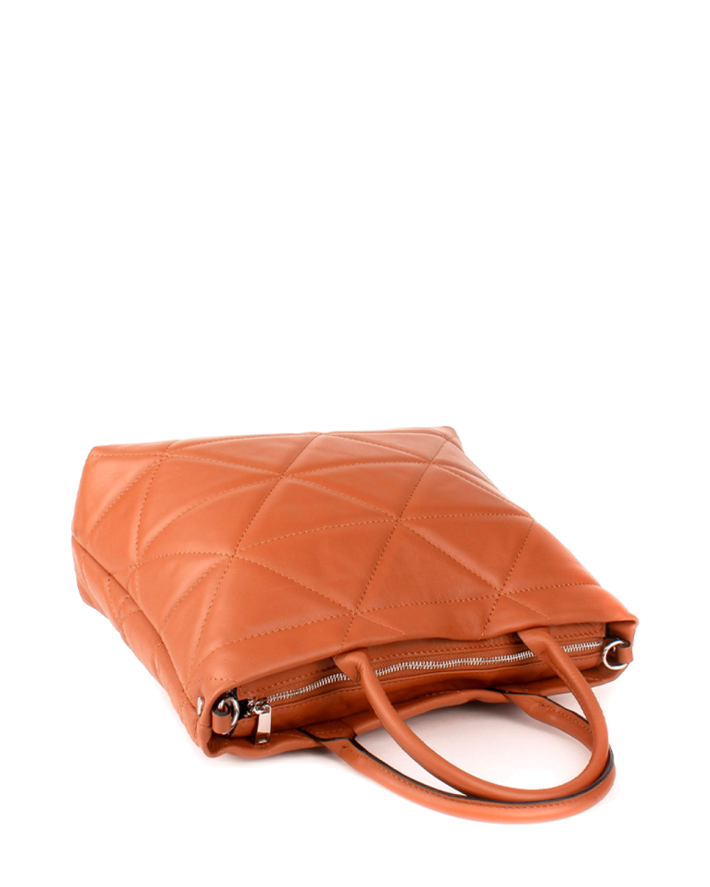 Bolso de mano de piel italiana Armonico Marrón