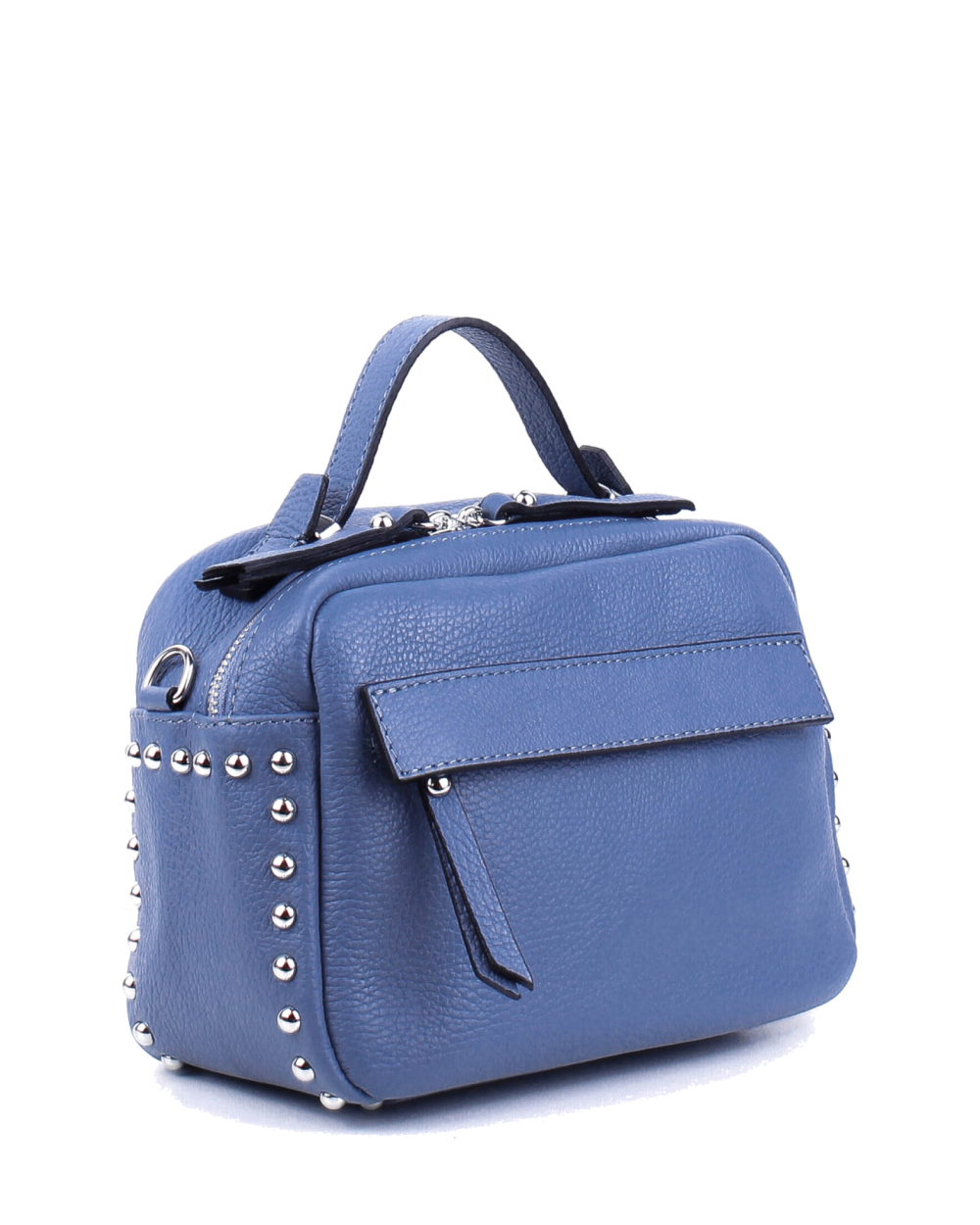 Bolso de mano de piel italiana Comodo Azul