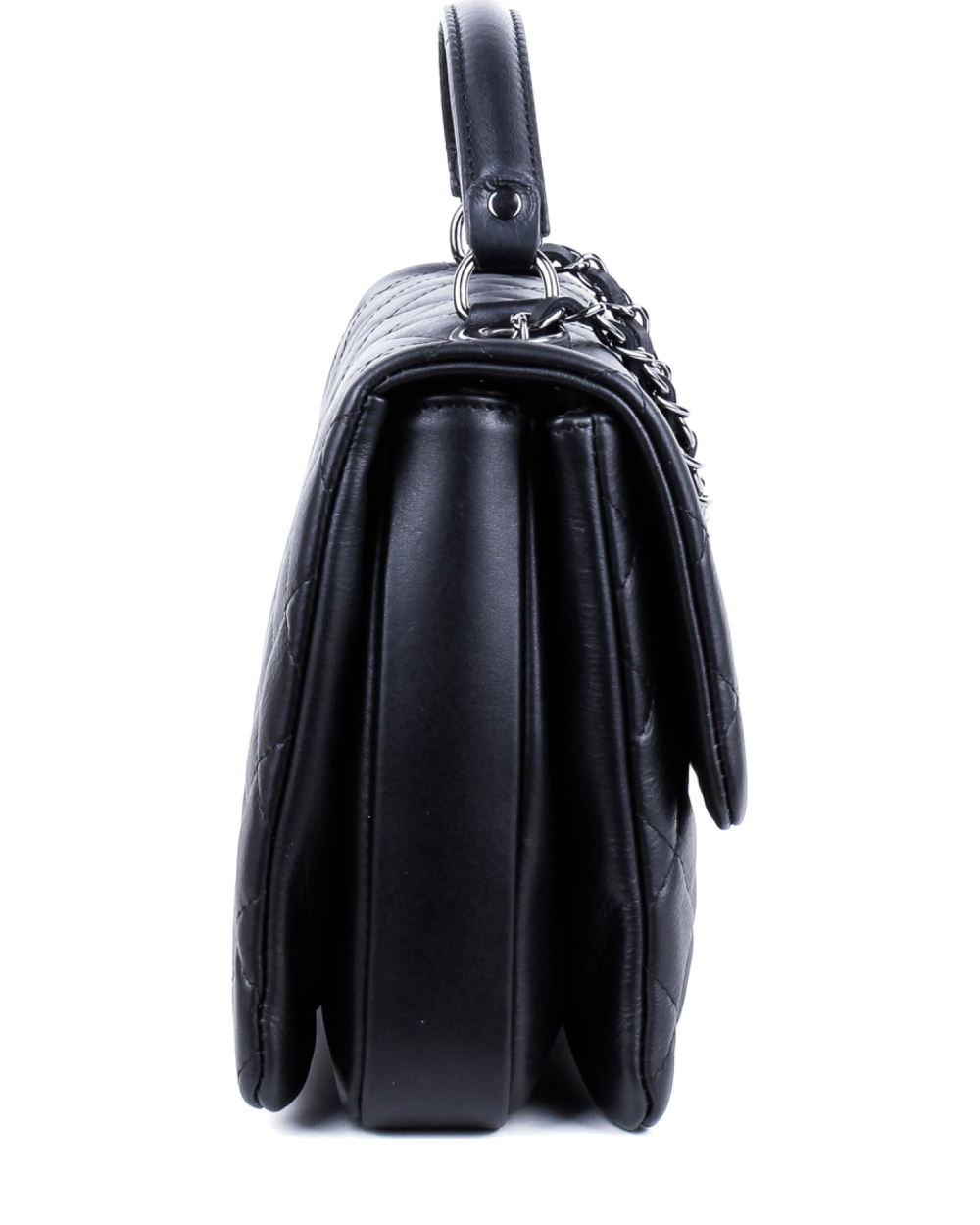 Bolso de mano de piel italiana AGUILERA Negro