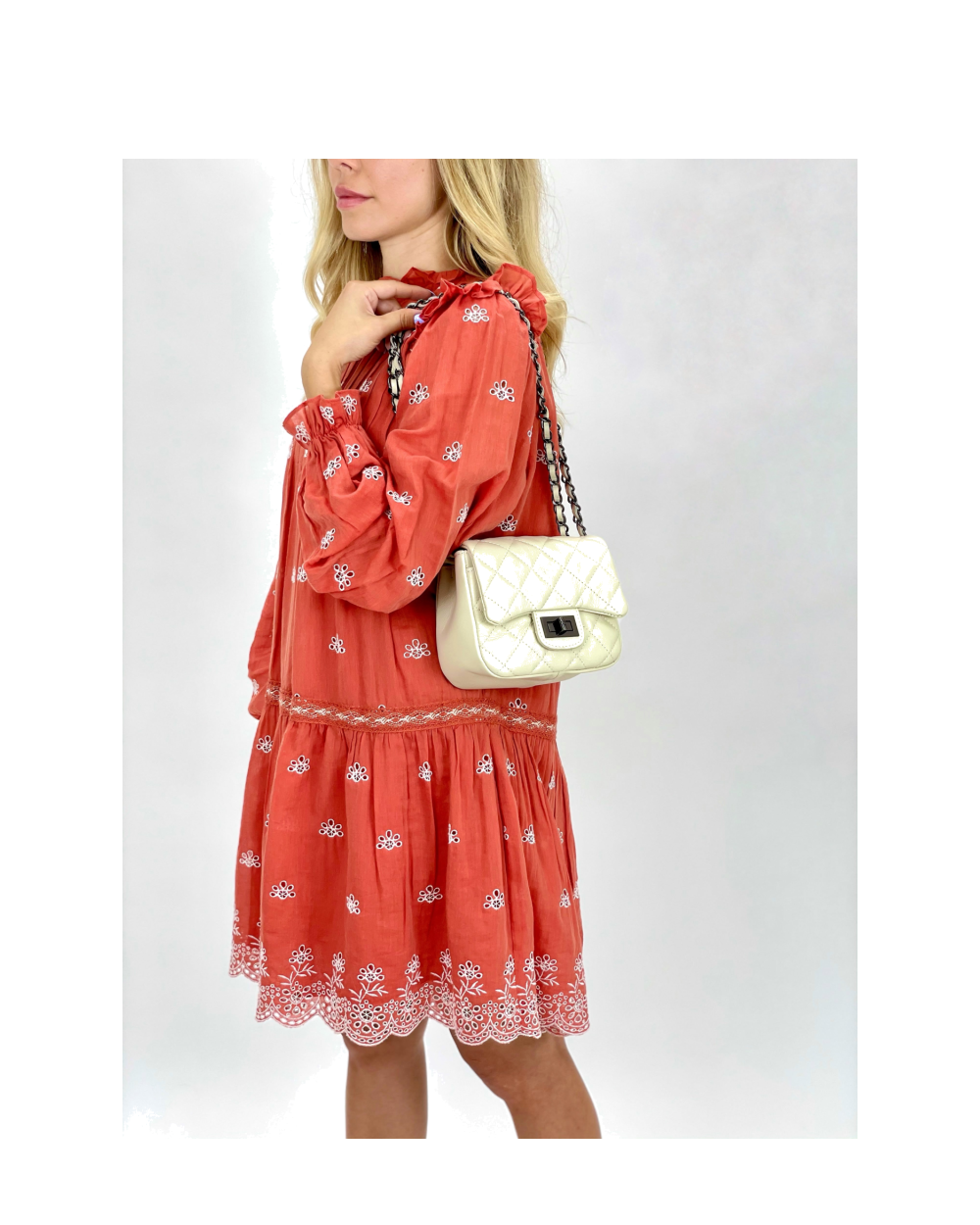 Bandolera de piel italiana Beige 5823-11-37