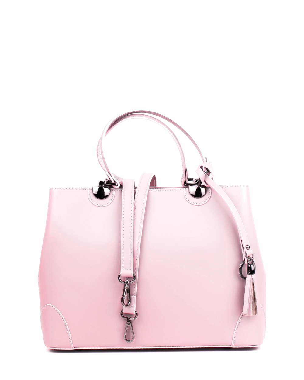 Bolso Tote de piel italiana FIORI Rosa