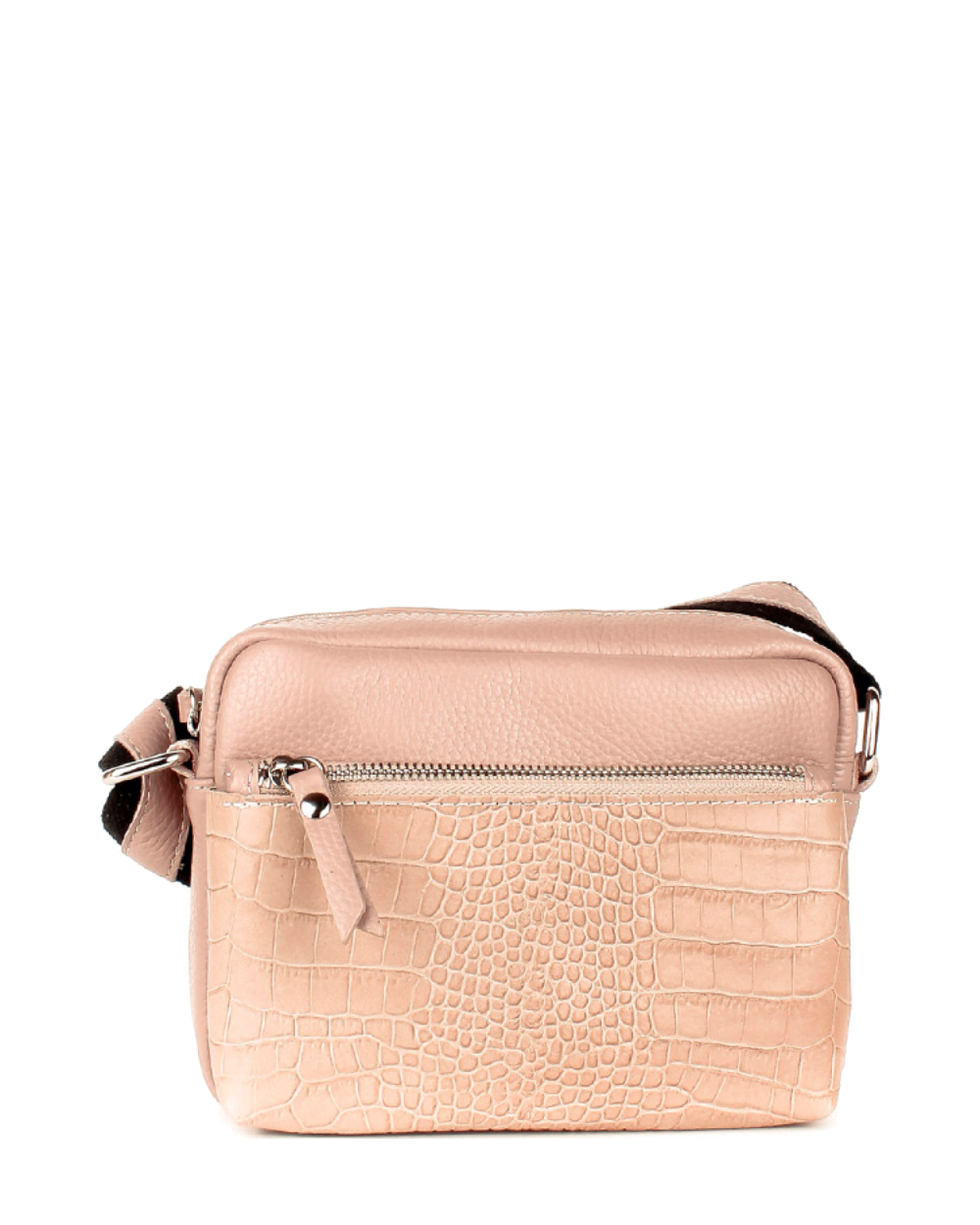 Bolso de mano de piel italiana Eis Rosa