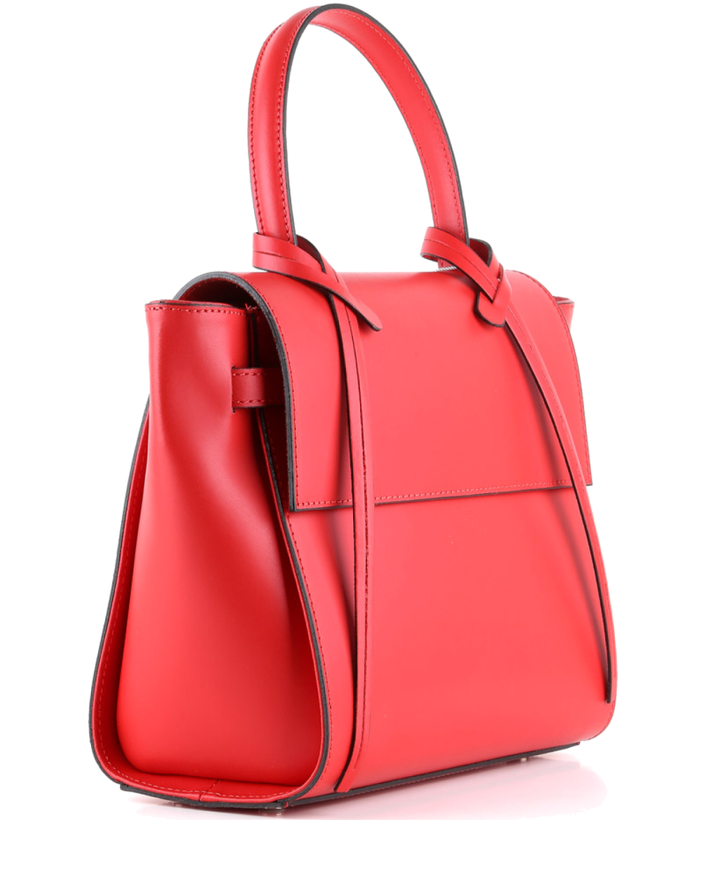 Bolso de mano de piel italiana VÄRTTINÄ Rojo