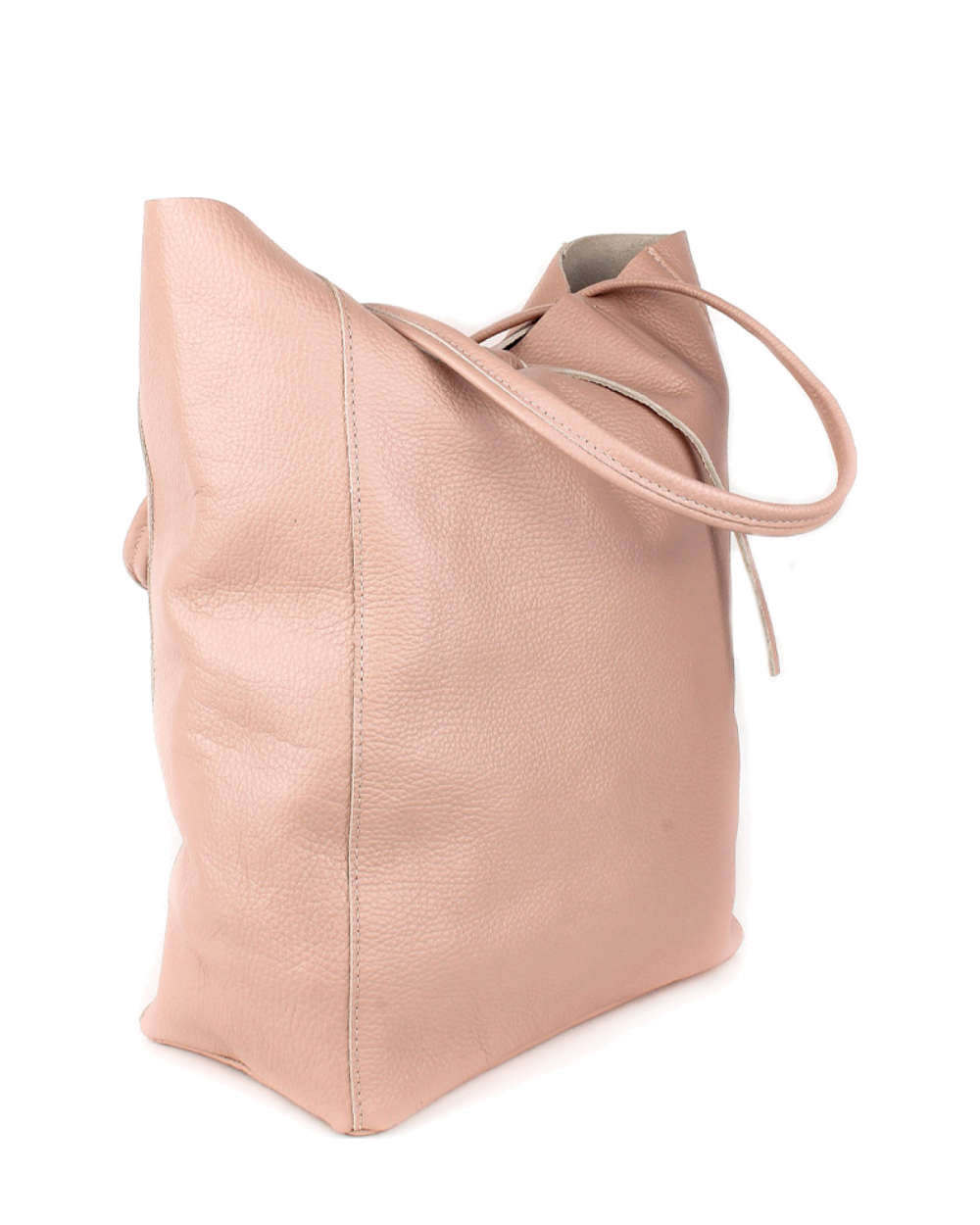 Shopper de piel italiana LARGO Beige