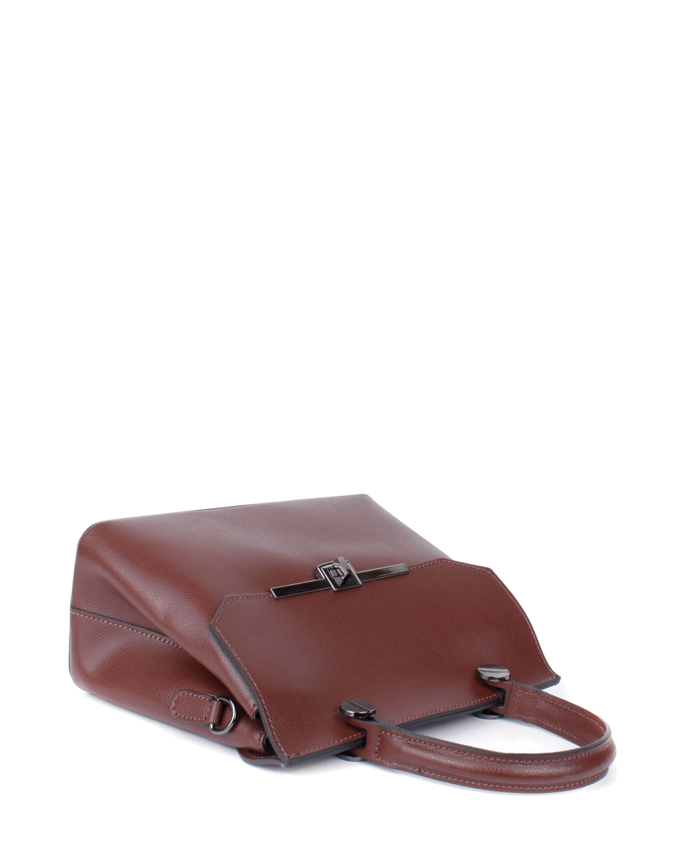 Bolso de mano de piel italiana Marrón 3642-06-33