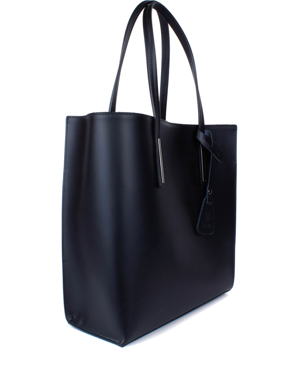 Shopper de piel italiana MARCIALE Negro