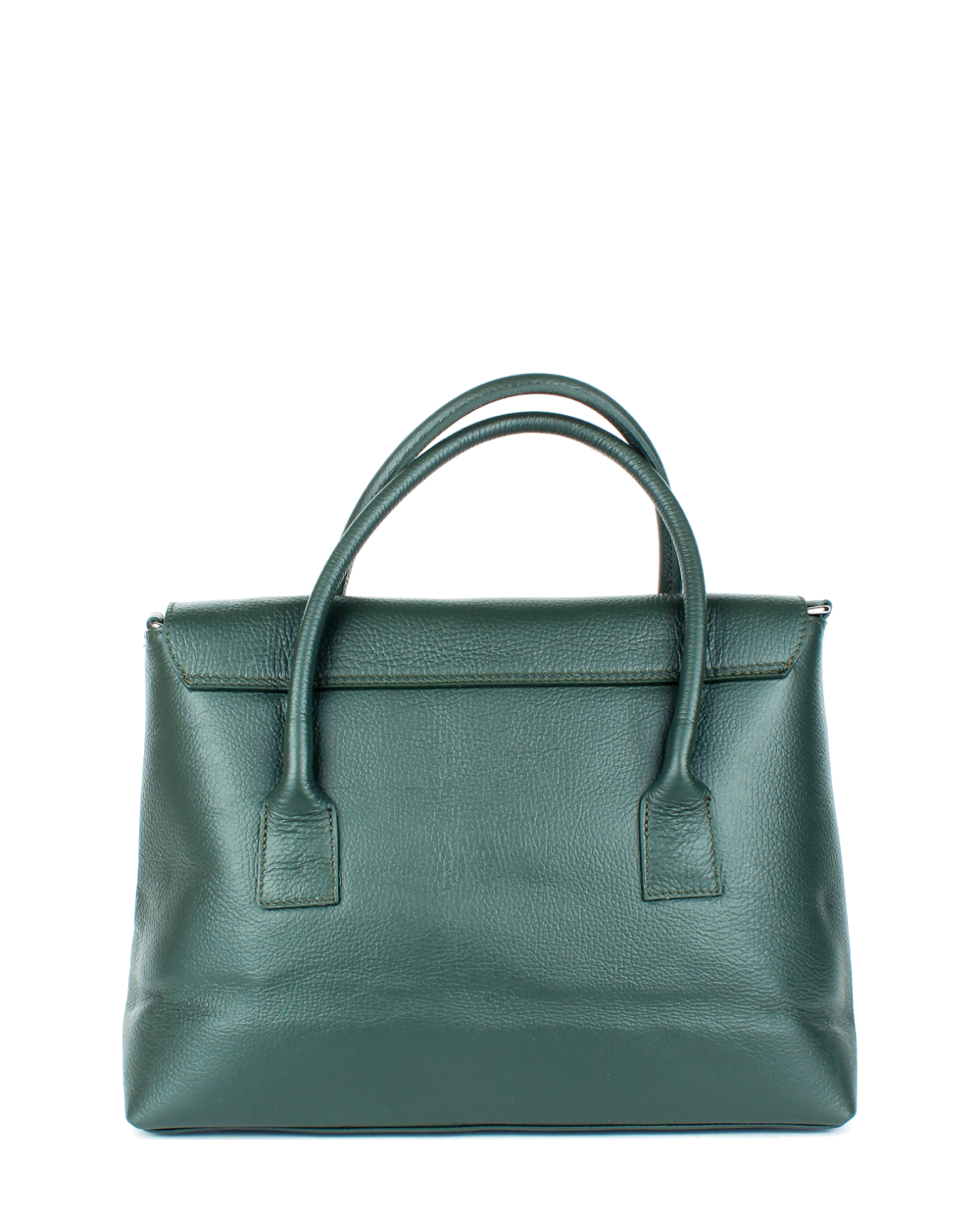Bolso de mano de piel italiana Armonico Verde