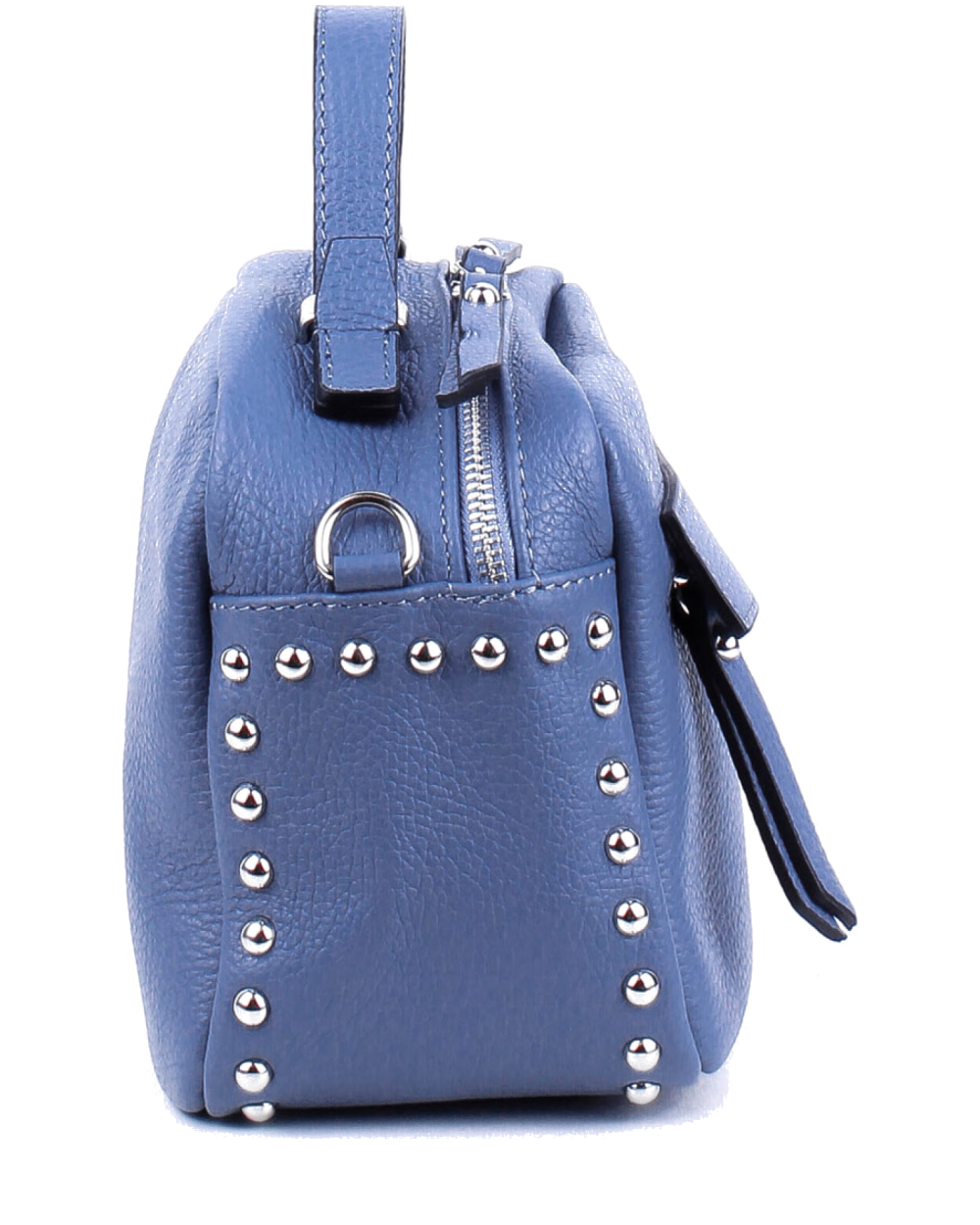 Bolso de mano de piel italiana Comodo Azul