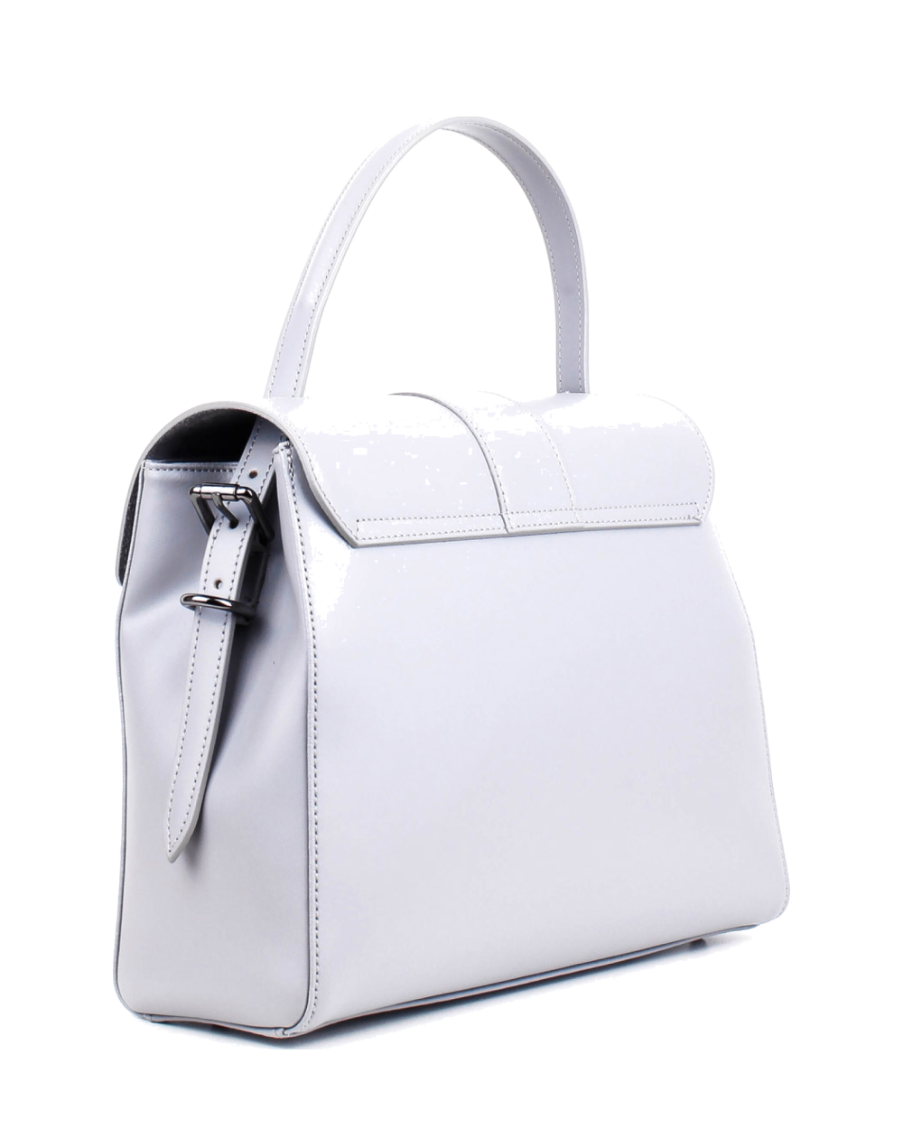 Bolso de mano de piel italiana DIVISI Gris