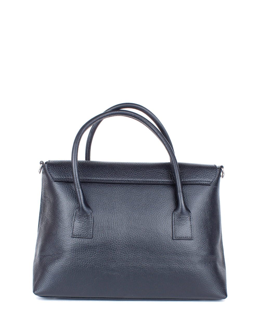 Bolso de mano de piel italiana Armonico Negro