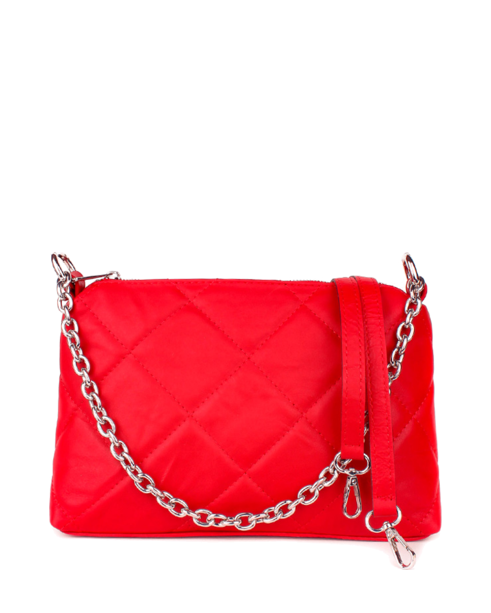 Bandolera de piel italiana Rojo 1609-13-37