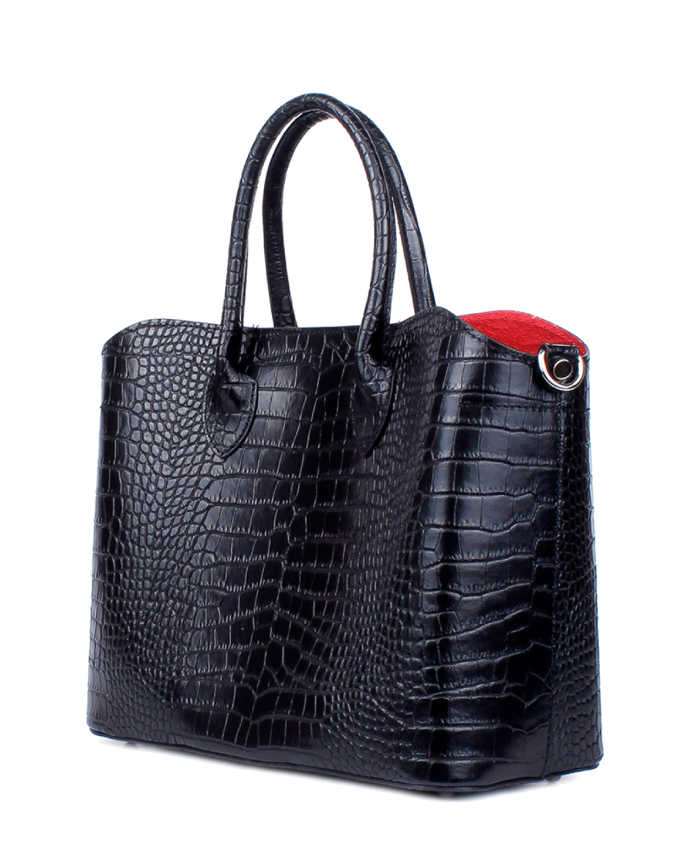 Bolso Tote de piel italiana Plato Negro