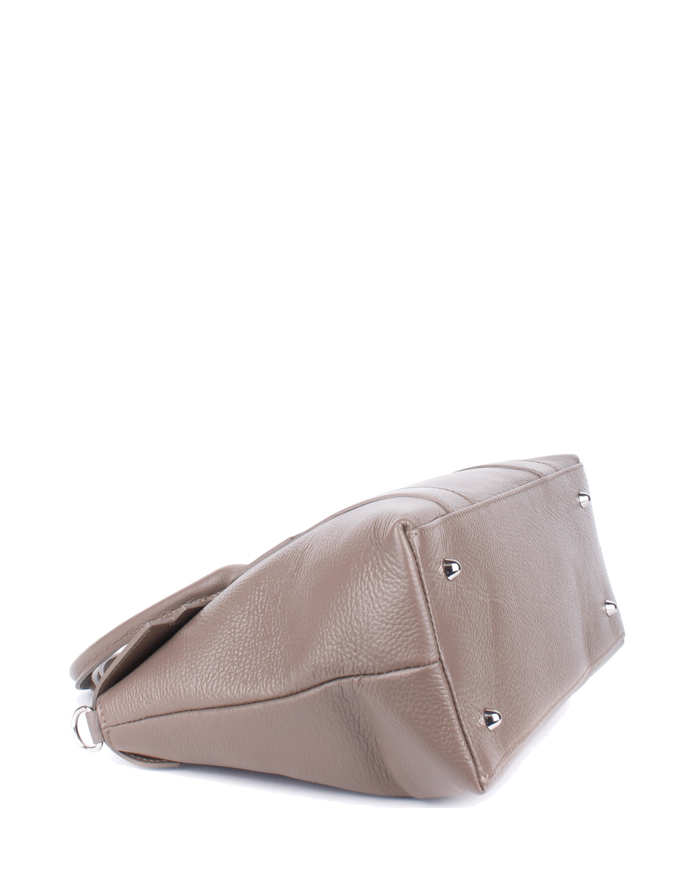 Bolso de mano de piel italiana Armonico Marrón