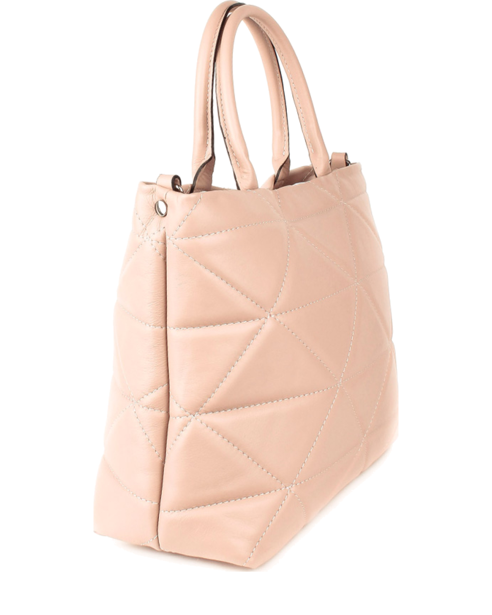 Bolso de mano de piel italiana Armonico Beige