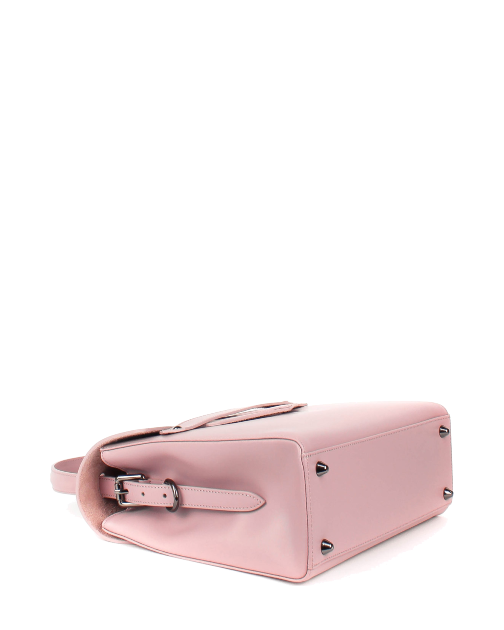 Bolso de mano de piel italiana DIVISI Rosa