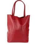 Shopper de piel italiana LARGO Borgoña
