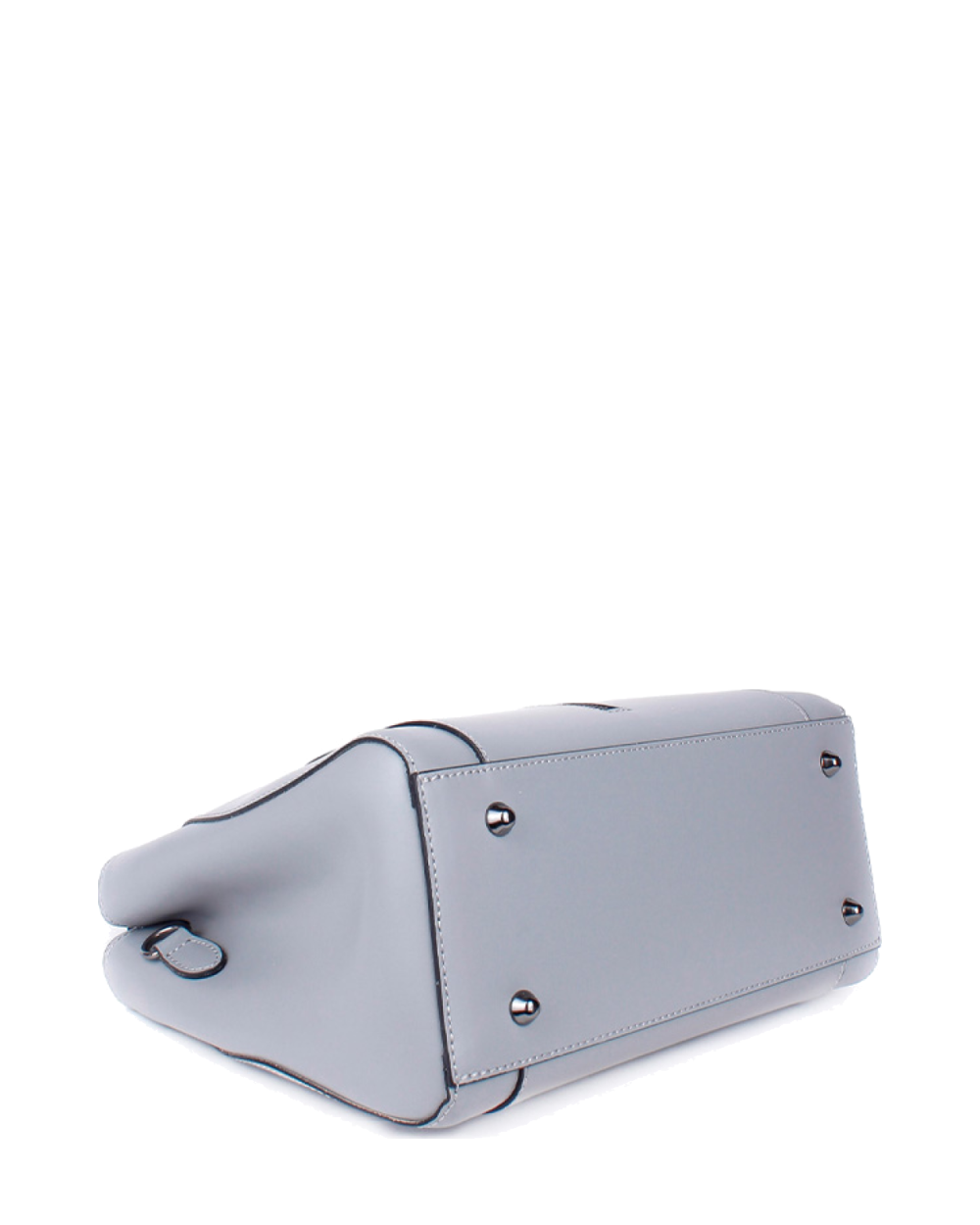 Bolso de mano de piel italiana Organo Gris