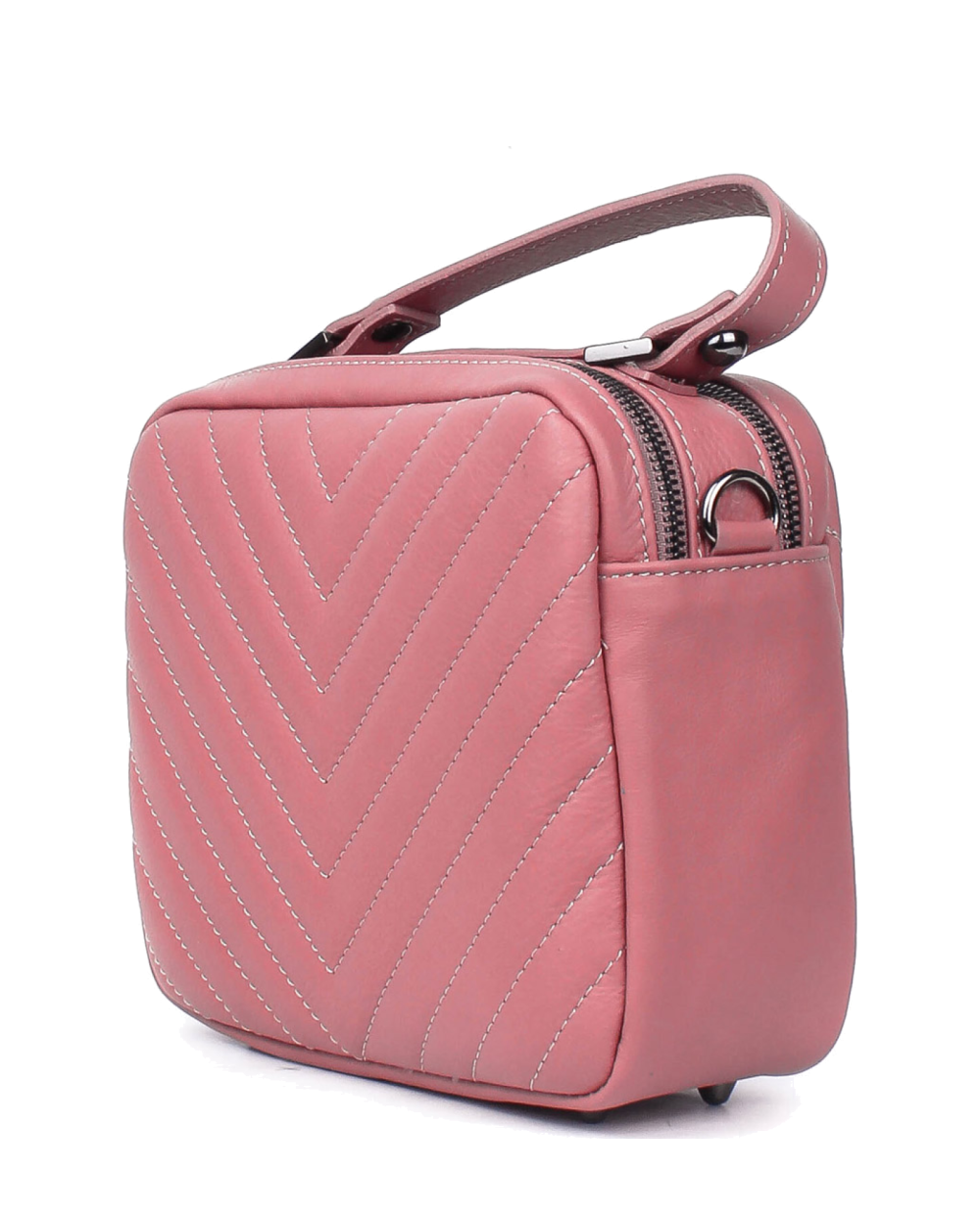 Bolso de mano de piel italiana SIOUXSIE Rosa