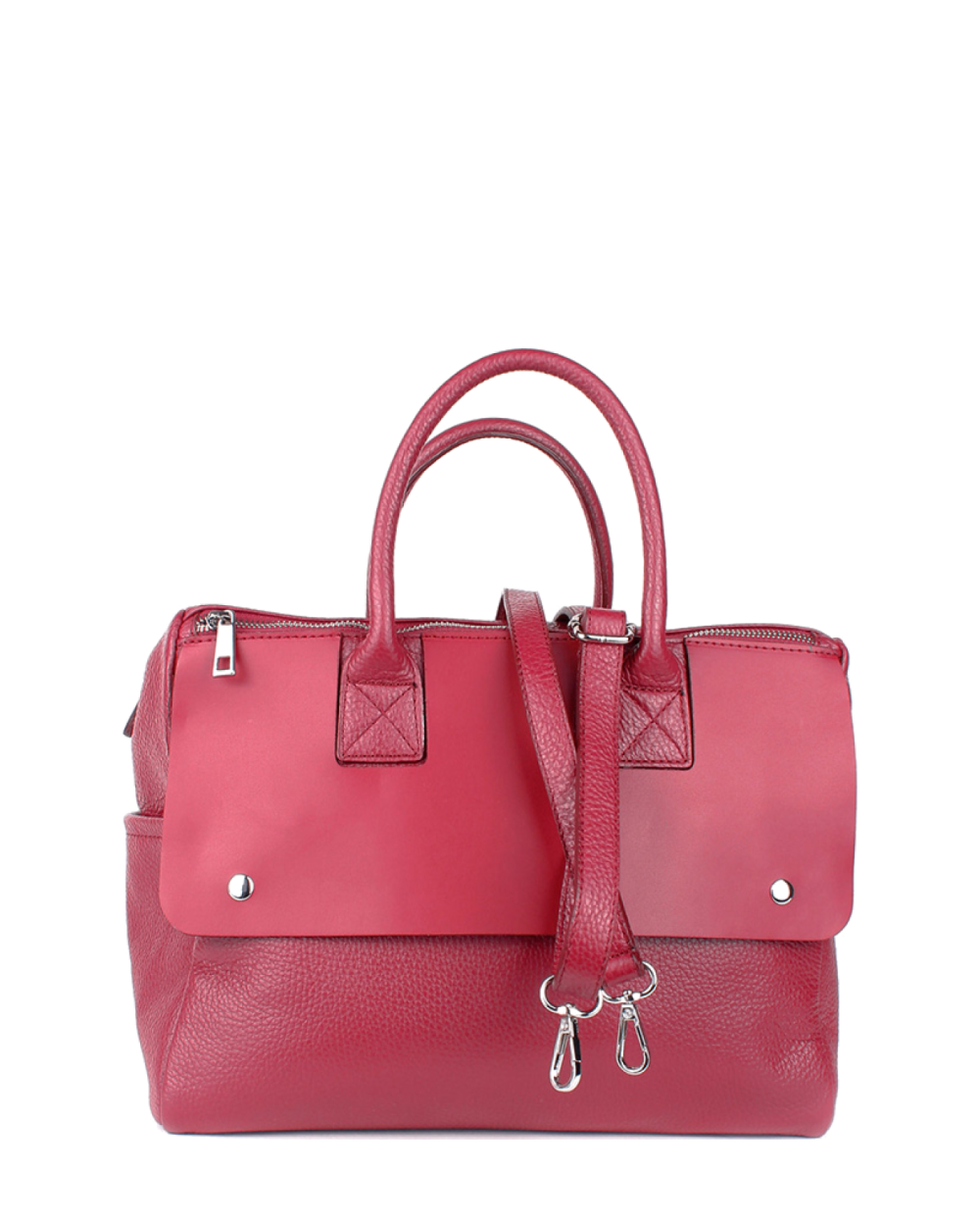 Bolso de mano de piel italiana Desireless Burgundy