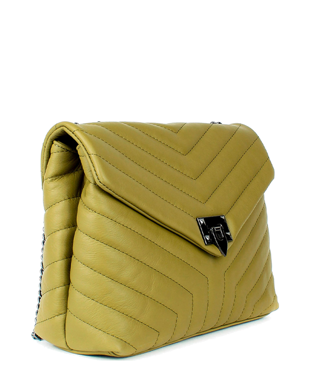 Bandolera de piel italiana Verde 5816-24-37