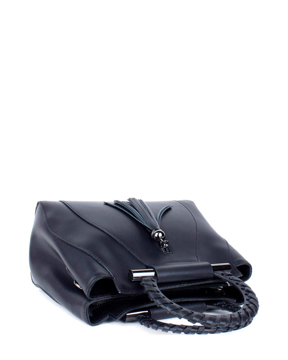 Bolso de mano de piel italiana Organo Negro