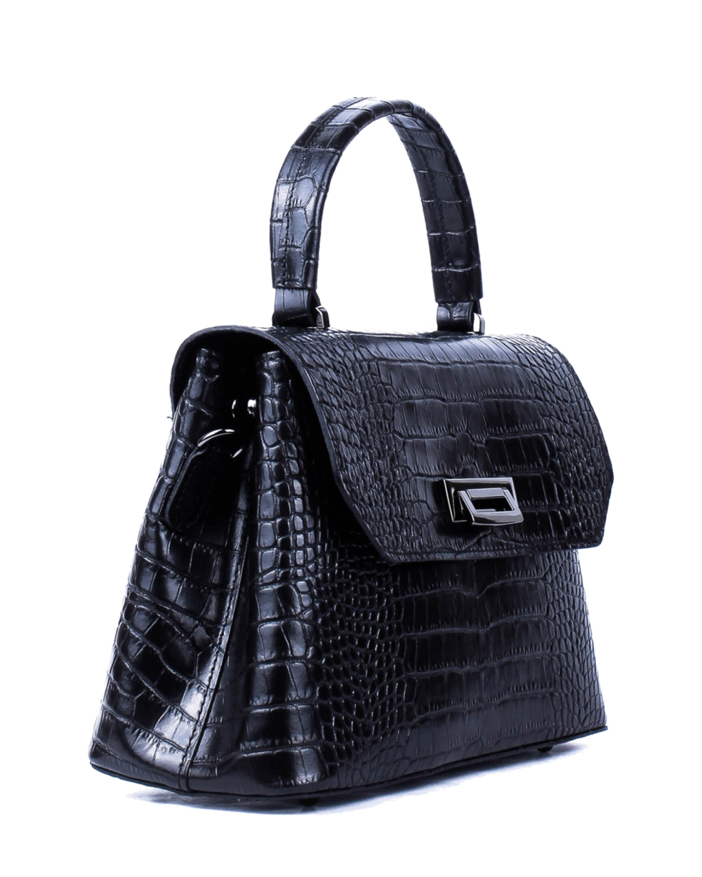 Bolso de mano de piel italiana STOCATTO Negro