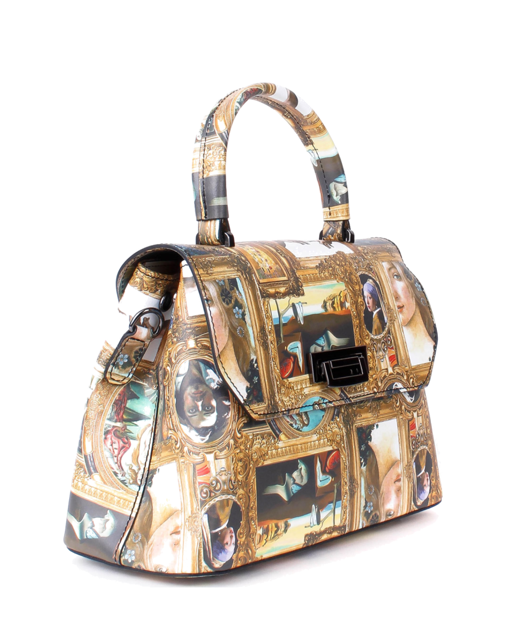 Bolso de mano de piel italiana STOCATTO Amarillo