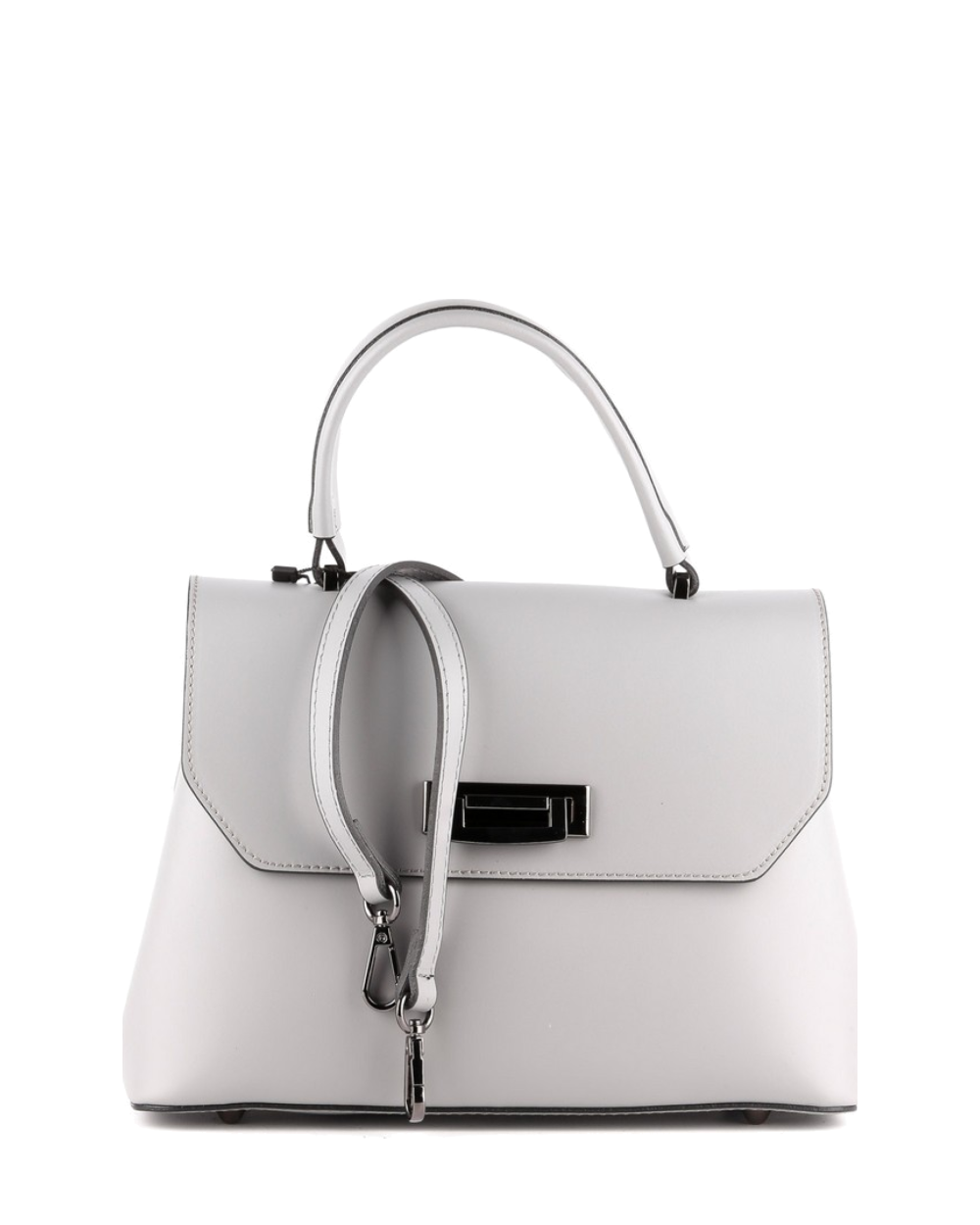 Bolso de mano de piel italiana STOCATTO Gris