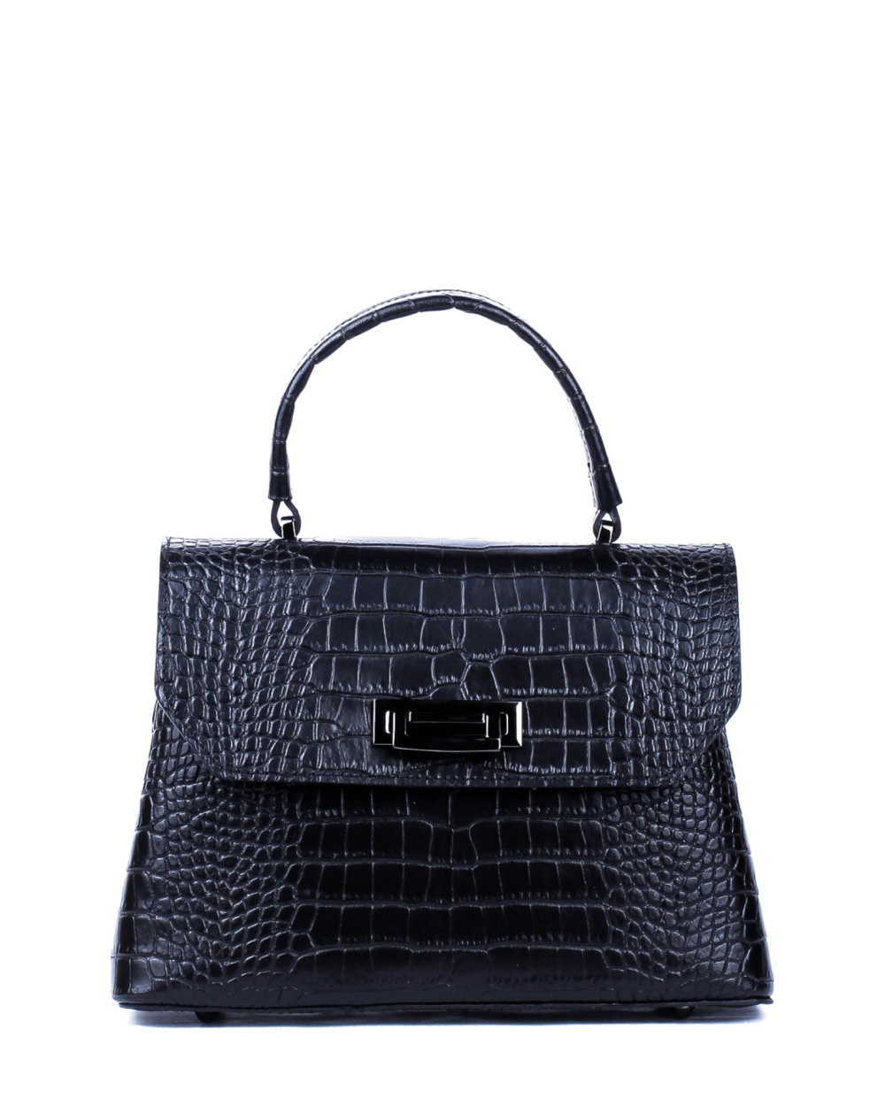 Bolso de mano de piel italiana STOCATTO Negro