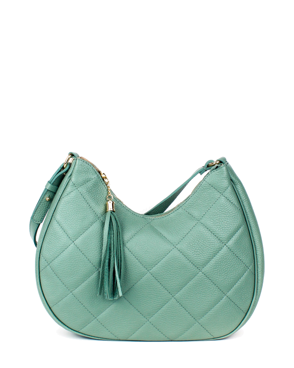 Bandolera de piel italiana Verde 3322-81-37