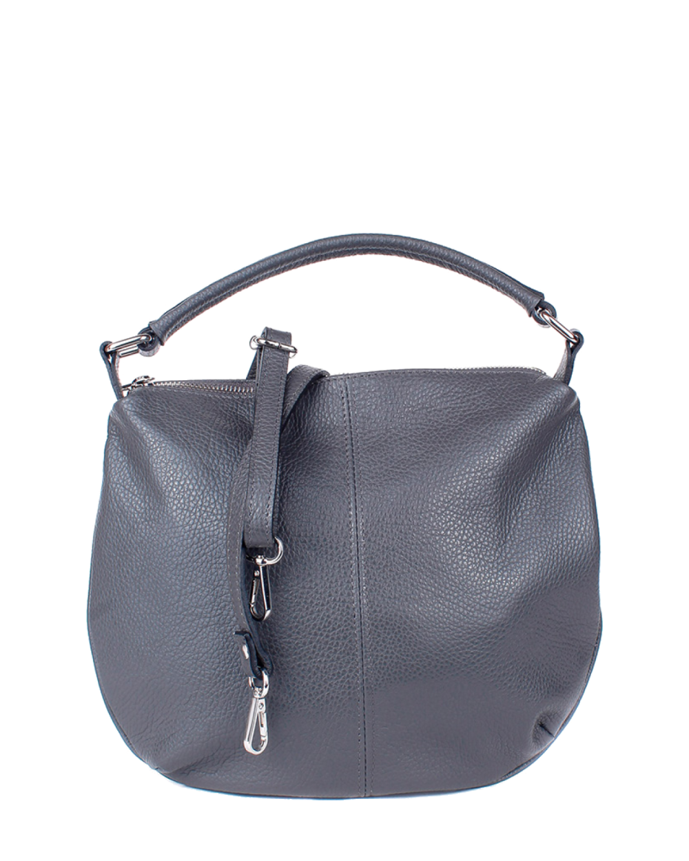 Bolso de mano de piel italiana Gris 3553-27-32
