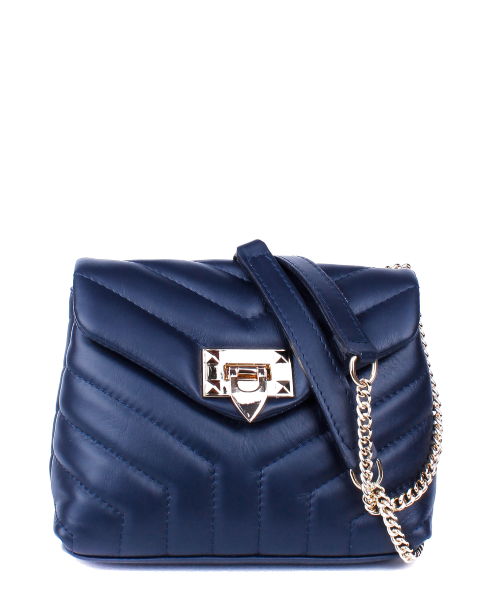 Bandolera de piel italiana Azul 5815-56-37