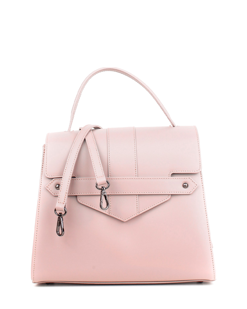 Bolso de mano de piel italiana DIVISI Gris