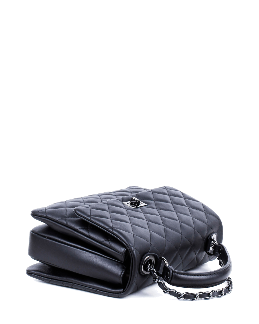 Bolso de mano de piel italiana AGUILERA Negro