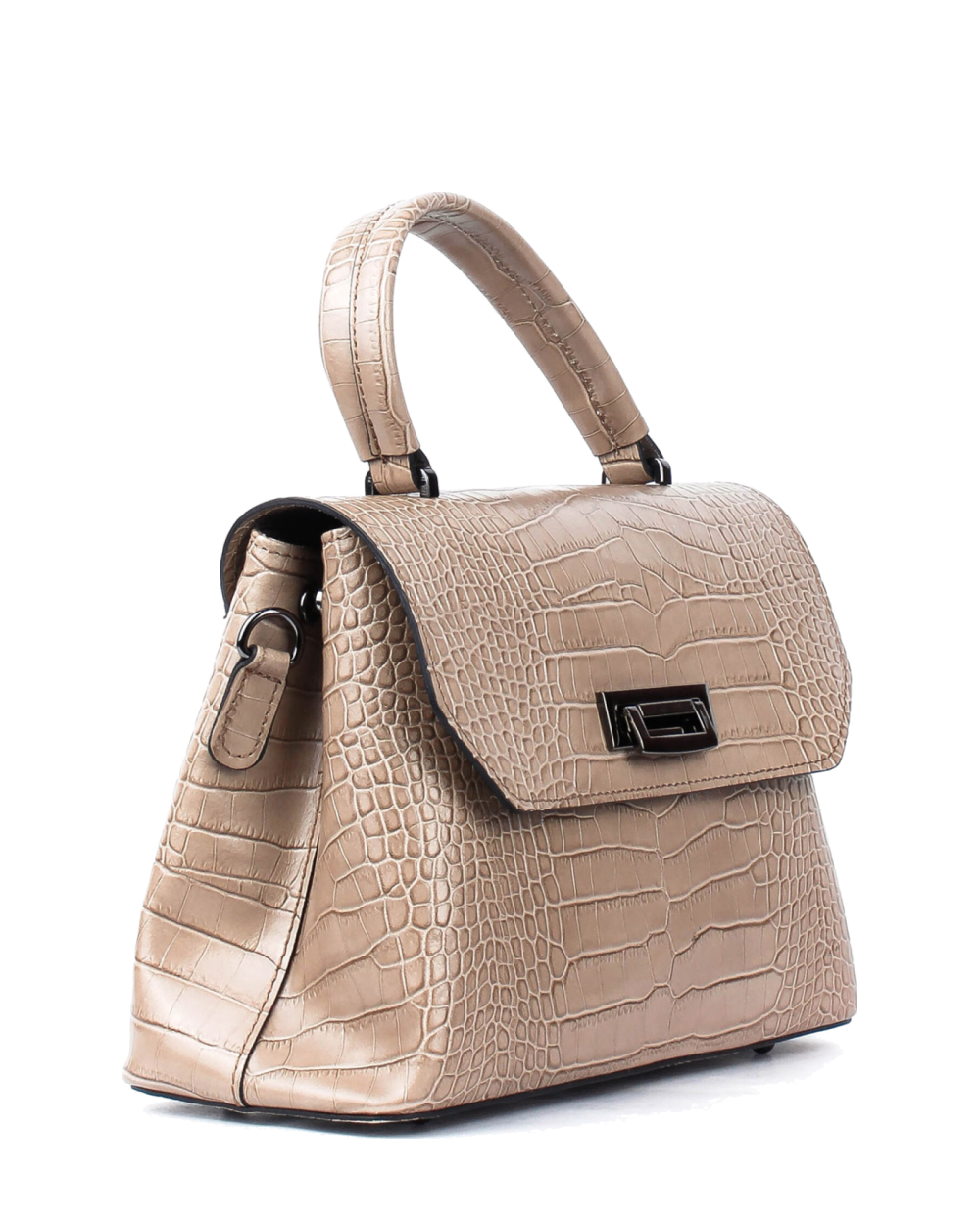 Bolso de mano de piel italiana STOCATTO Marrón