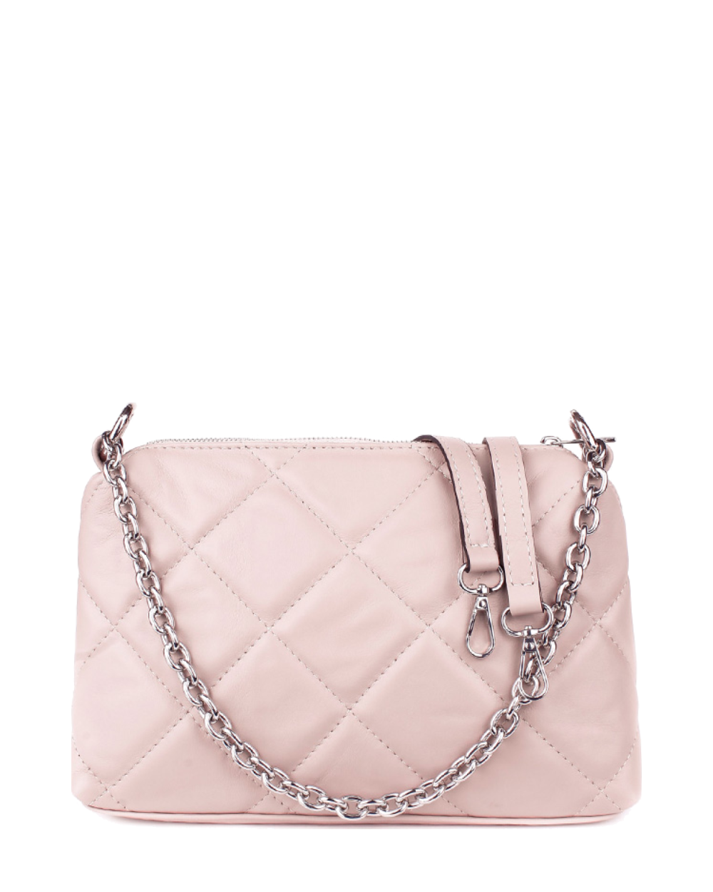 Bandolera de piel italiana Gris 1609-52-37