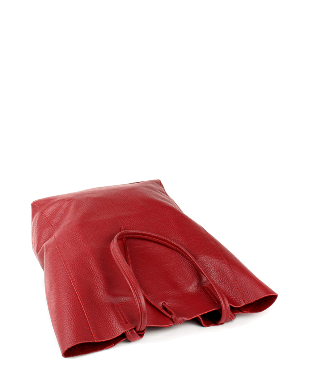 Shopper de piel italiana LARGO Borgoña