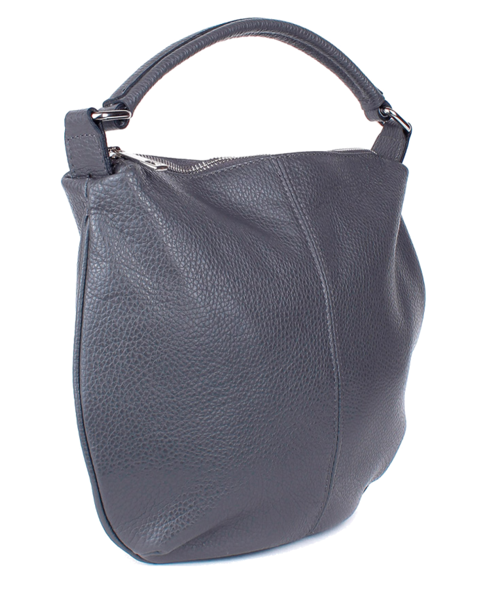 Bolso de mano de piel italiana Gris 3553-27-32