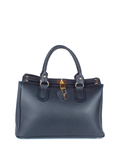 Bolso de mano de piel italiana Magenti Negro