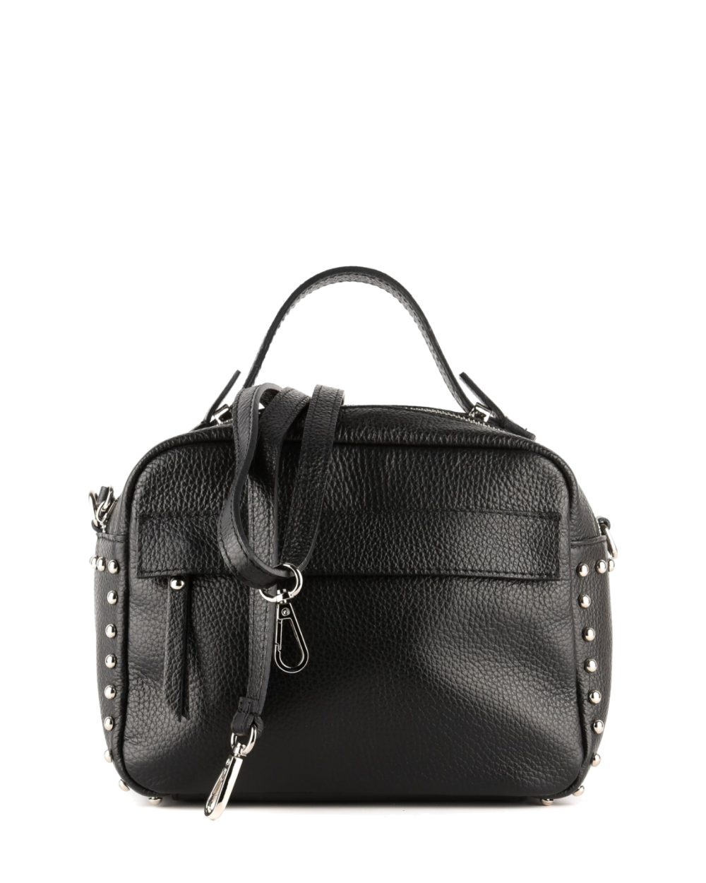 Bolso de mano de piel italiana COMODO Negro