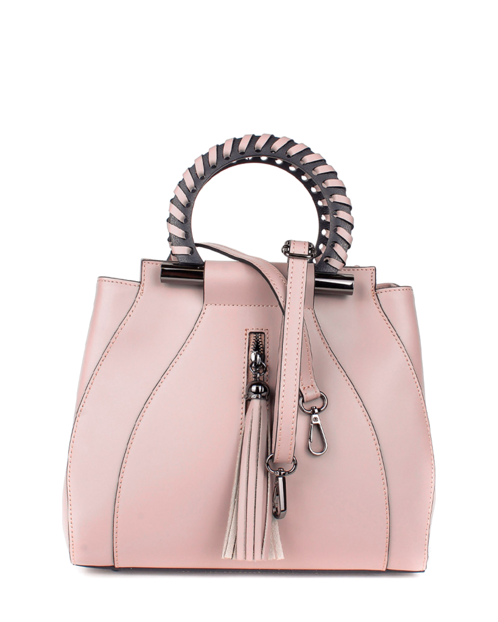 Bolso de mano de piel italiana Organo Beige