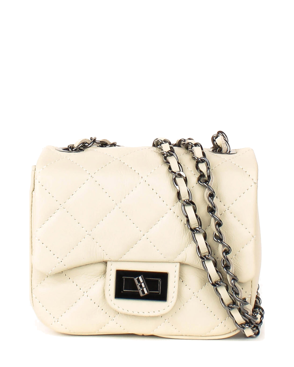 Bandolera de piel italiana Beige 5823-11-37