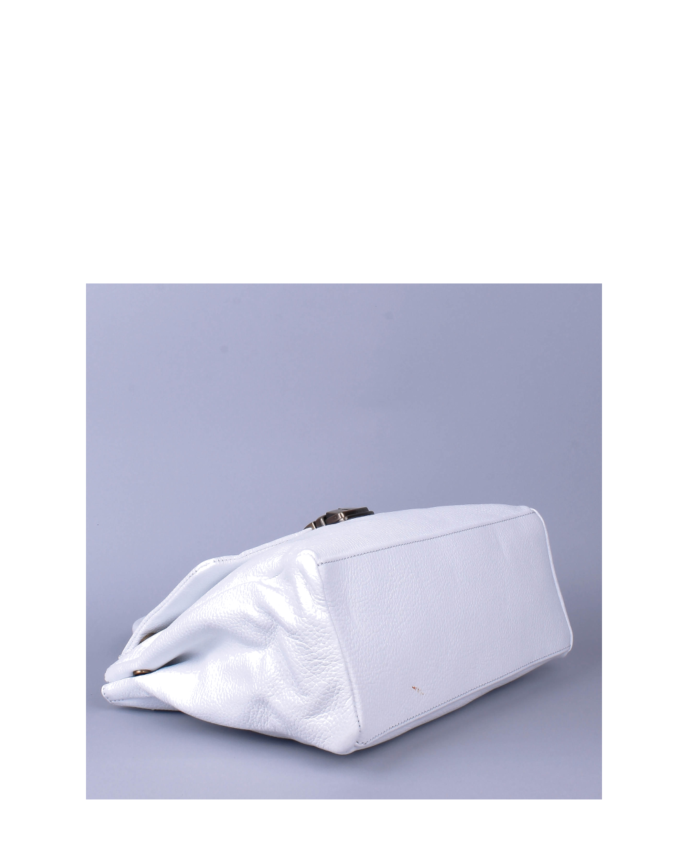 Bolso de mano de piel italiana ABBA Blanco