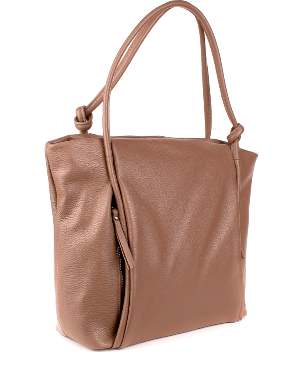 Bolso Tote de piel italiana Quadra Marrón