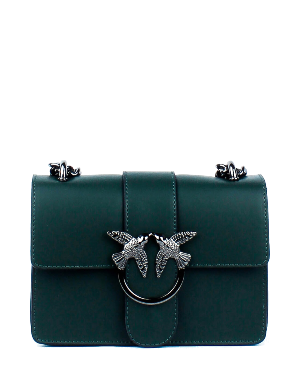 Bolso de mano de piel italiana Presto Verde