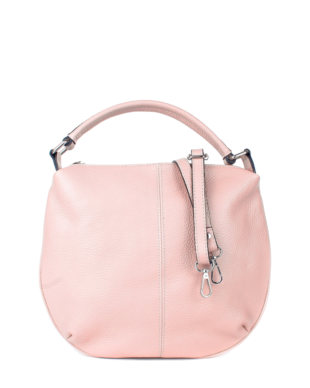 Bolso de mano de piel italiana Basso Beige
